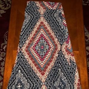 Tribal print maxi skirt